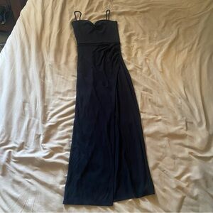 Reformation black knit dress